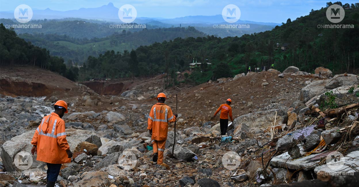 The catastrophic landslide struck the Wayanad villages of Mundakkai and Chooralmala on July 30, 2024, resulting in hundreds of fatalities, with many others injured or stranded. File photo: Manorama. 