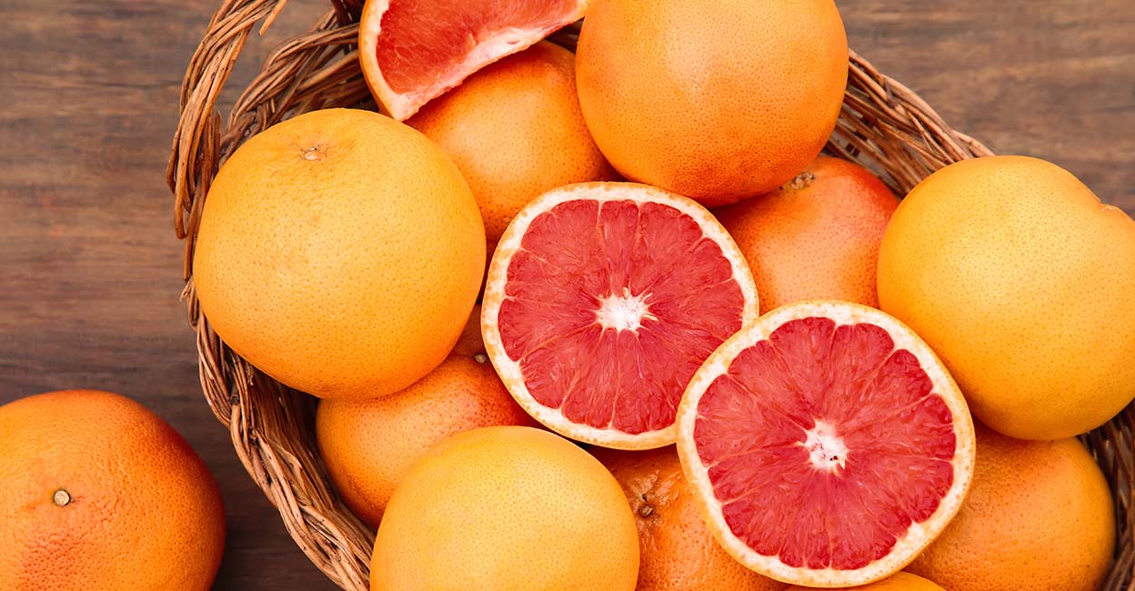 Grapefruits Wicker basket with fresh grapefruits. Photo: Shutterstock/New Africa