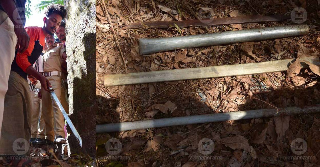 Weapons used in the murders of Kripesh and Sarathlal. Photo: Manorama