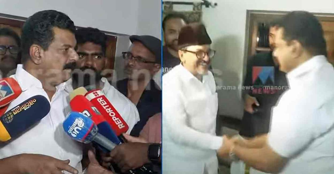 pv-anvar-panakkad-shihab-thangal Photo: Screengrab/Manorama News