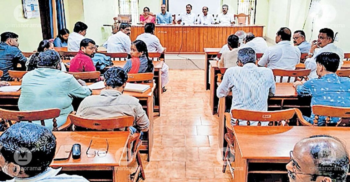 A meeting of the Iritty Taluk Development Committee, convened under the chairmanship of MLA Sunny Joseph. Photo: Special arrangement