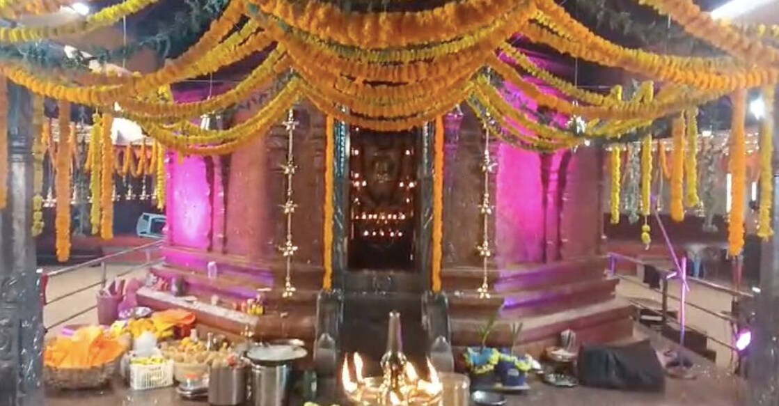 The silver relief of Ayyappa at the Bhajana Mandiram at Ramdas Nagar in Kasaragod's Madhur panchayat. Photo: Special Arrangement