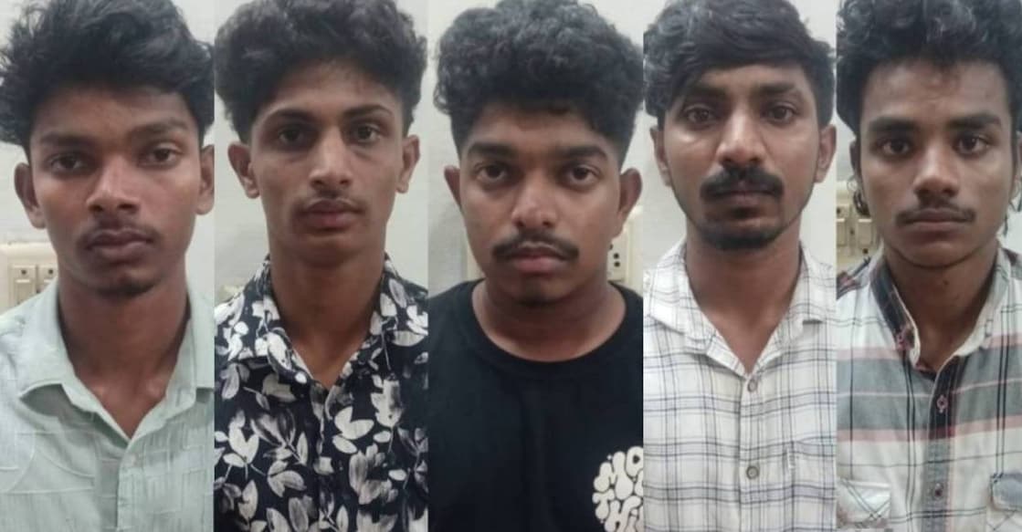 Accused in Kottayam ragging case. Photo: Manorama News