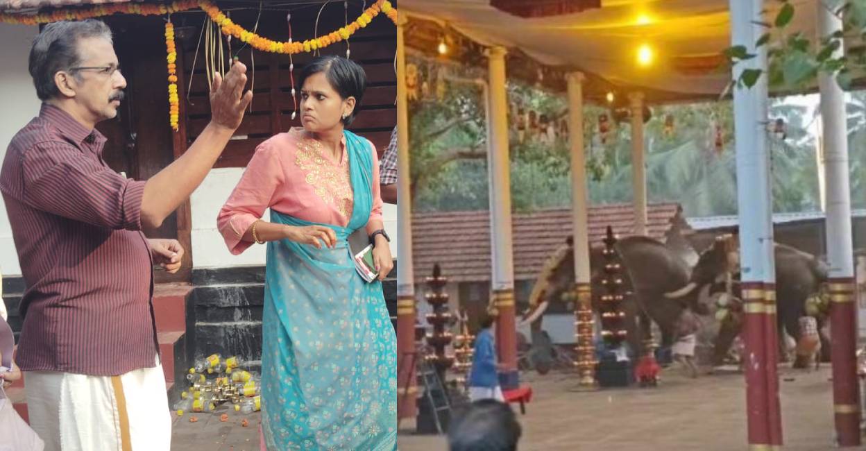 R Keerthi, Conservator of Forest visits the Devi temple as part of the probe into the stampede. Photo: Special Arrangement