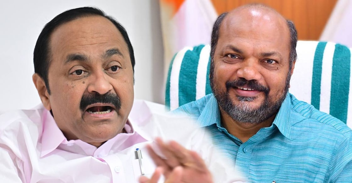 VD Satheesan, P Rajeev. Photos: File/ Manorama & P Rajeev/ Facebook. 