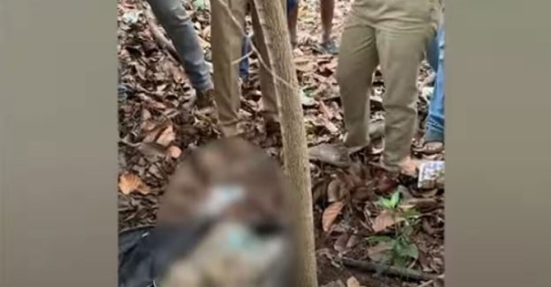 The skeleton found inside a suitcase. Photo: Manorama Online