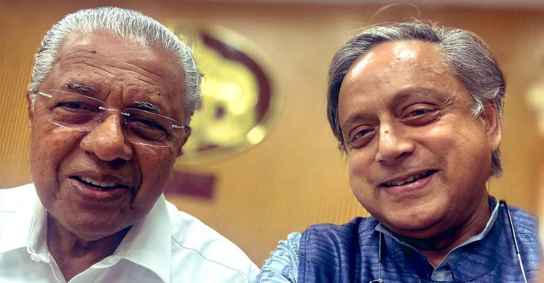 Pinarayi Vijayan, Shashi Tharoor. Photo: Shashi Tharoor/X