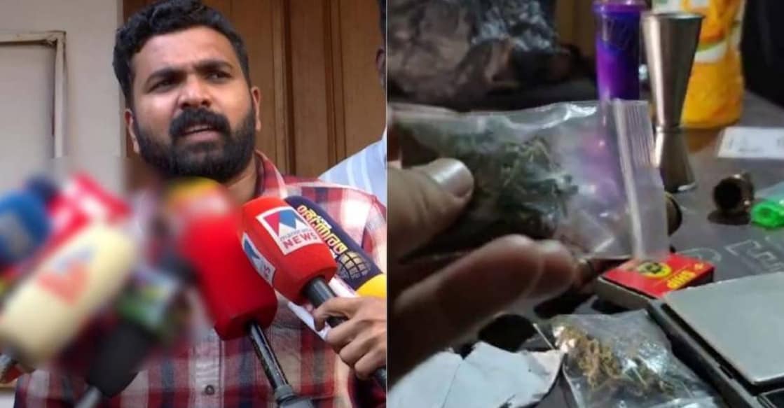 sfi-leader-sanjeev SFI leader Sanjeev addresses media on ganja seizure in Kalamassey polytechnic hostel. Photo: Manorama News
