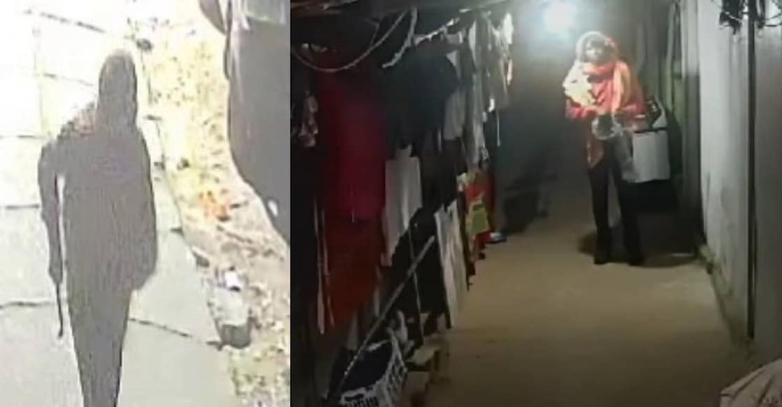The thief was caught on the CCTV cameras at the temple. Photo: Screengrab from CCTV visuals
