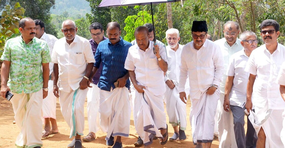 The decision followed an on-site visit by IUML State President Sayyid Sadiq Ali Shihab Thangal and National General Secretary P K Kunhalikutty. Photo: Special arrangement. 