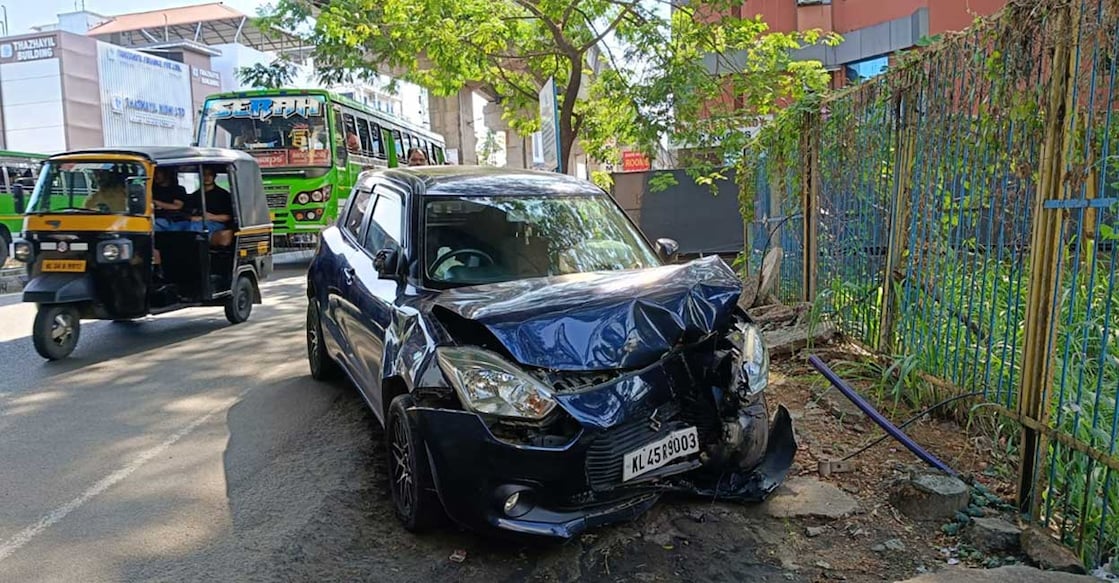 The car involved in the accident. Photo: Special arrangement