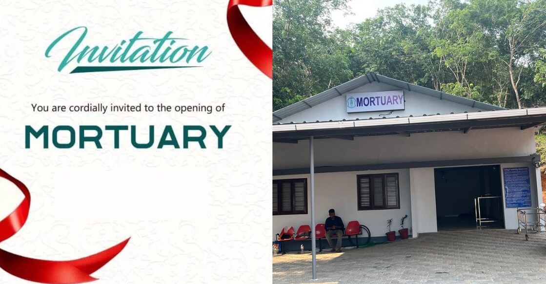 The opening event invitation, the newly built mortuary facility. Photo: Reddit/Special Arrangement