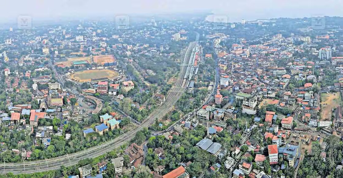 An aerial view of Kannur city. Photo: Manorama