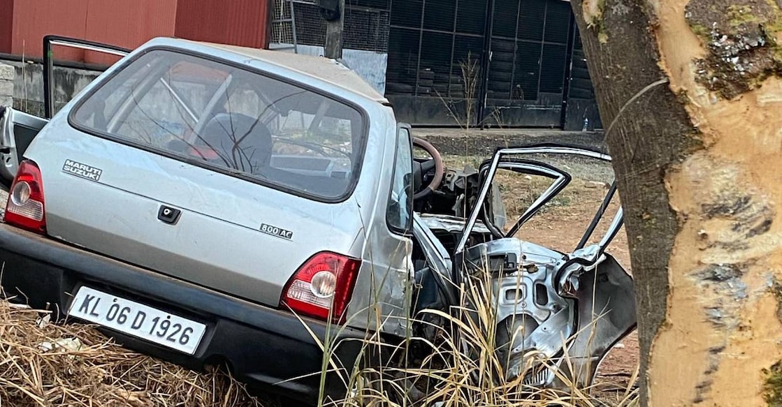The car was on the way to Palakkad from Kothamangalam. Photo: Special Arrangement
