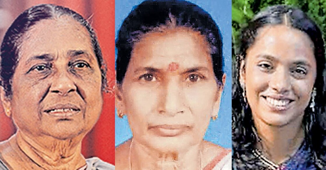 T Devi, K Vasanthi, Sherin Shahana. Photo: Manorama Online