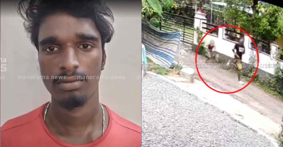 Jojo, CCTV visuals of Jojo with the child. Photo: Manorama News