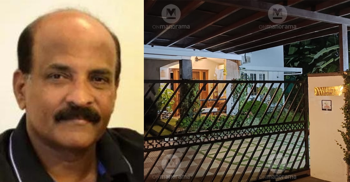 N Ramachandran; Ramachandran's house remains locked as they left for Kashmir. Photo: Special Arrangement/Onmanorama