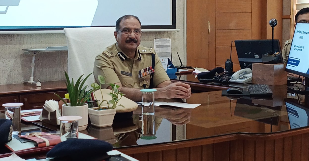 thrissur-pooram DGP Sheikh Darvesh Saheb convened a high-level meeting of police officers on Saturday to discuss preparations for the upcoming Thrissur Pooram. Photo: Special Arrangement