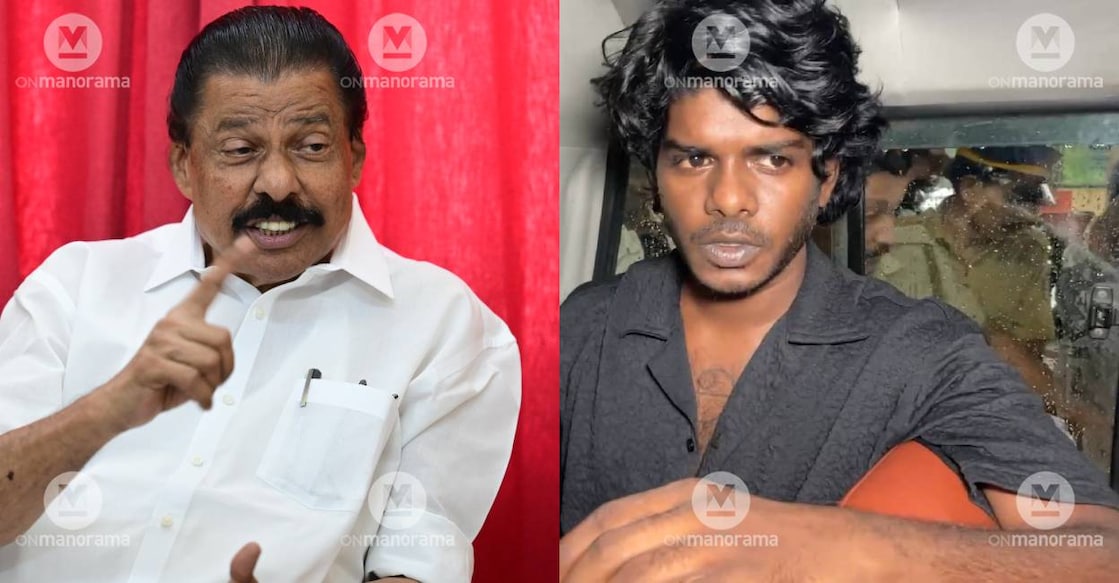 govindan-vedan CPM secretary MV Govindan and rapper Vedan. Photo: Manorama