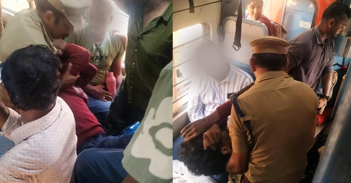 When the train reached Piravom Road station, his co-passengers became suspicious and informed the railway police. Photo: Manorama