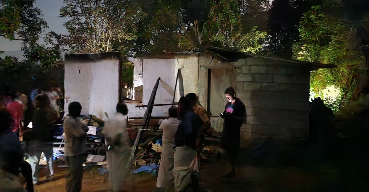 The house reportedly caught fire on Friday. Photo: Special Arrangement