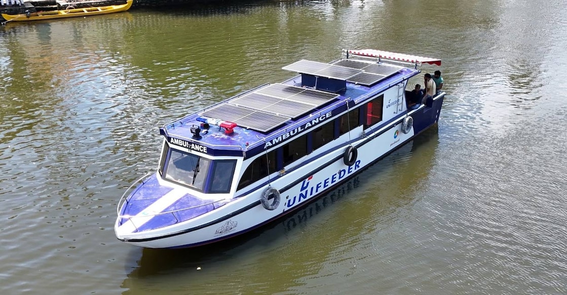 Unifeeder-vypeen-1 The boat serves as a medical dispensary and ambulance. Photo: Special arrangement.