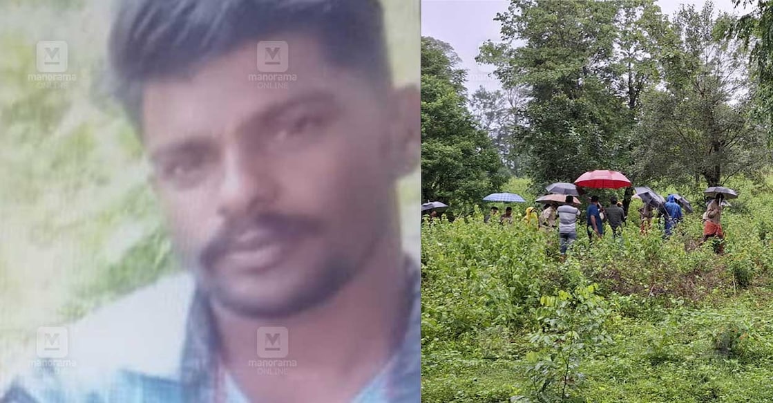 dileesh-police-search The accused Dileesh (L) and the police searching for the missing child (R). Photo: Special arrangement