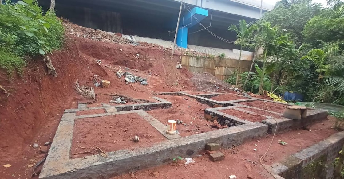 The flyover and the basement Majeed had started building three years ago for his elder son. Photo: Special arrangement. 