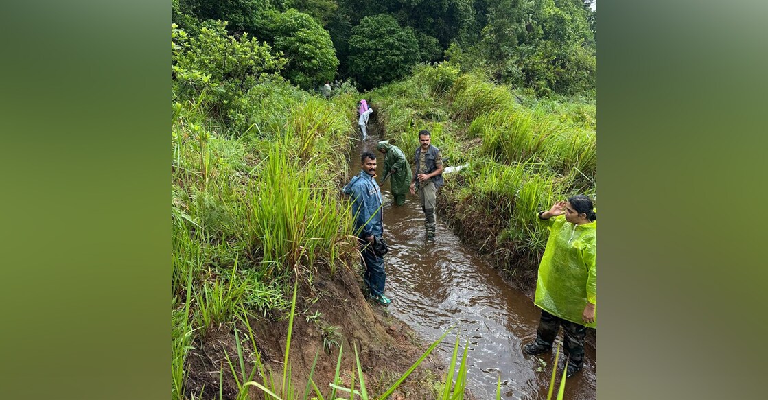 The Forest Department annually releases water from the pond-like waterbody as the region remains prone to landslides. Photo: Special Arrangement