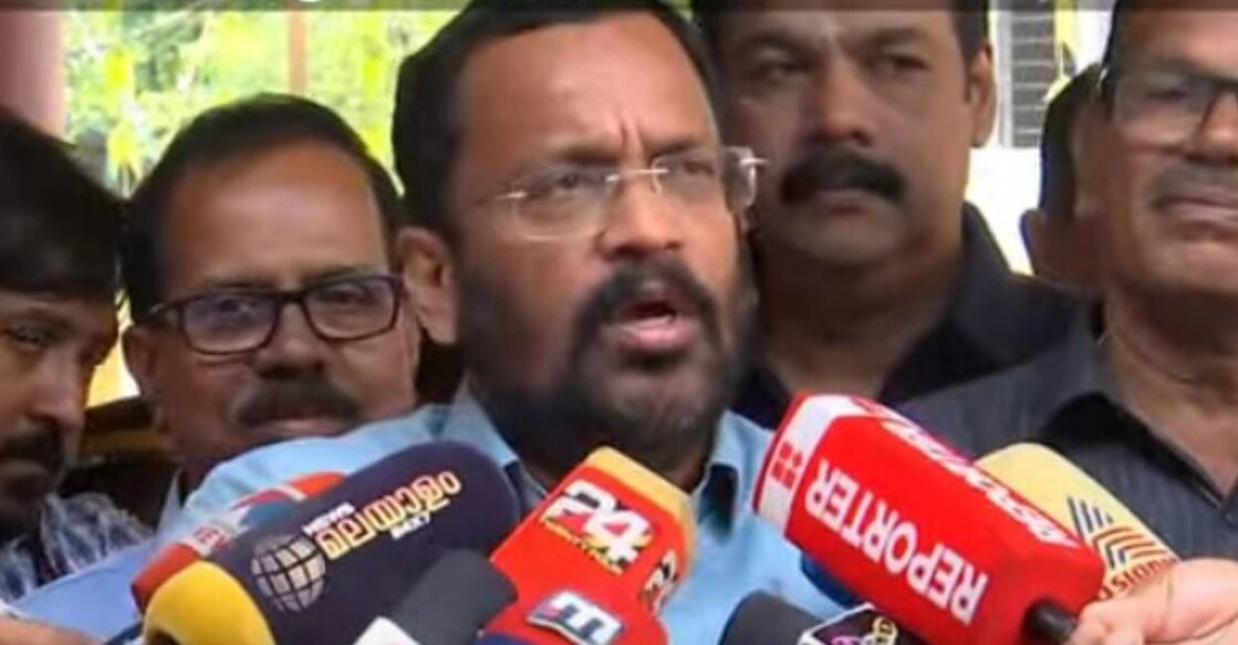 k-rajan-minister Minister K Rajan addresses media in Thrissur. Photo: Screengrab/ Manorama News