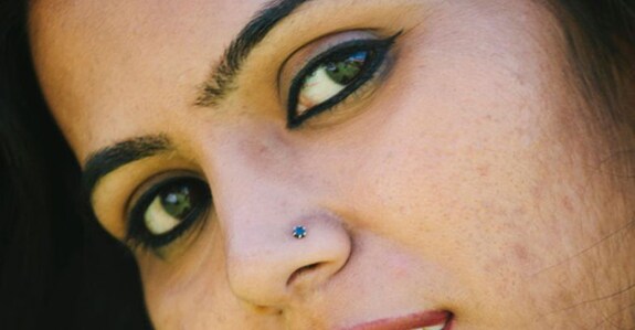 Wearing golden nose studs on the left side brings good luck Wearing golden nose studs on the left side brings good luck