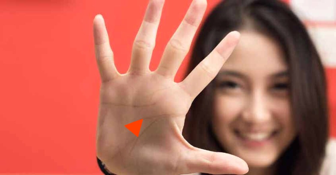 Predicting fortune, character from triangles on your palm