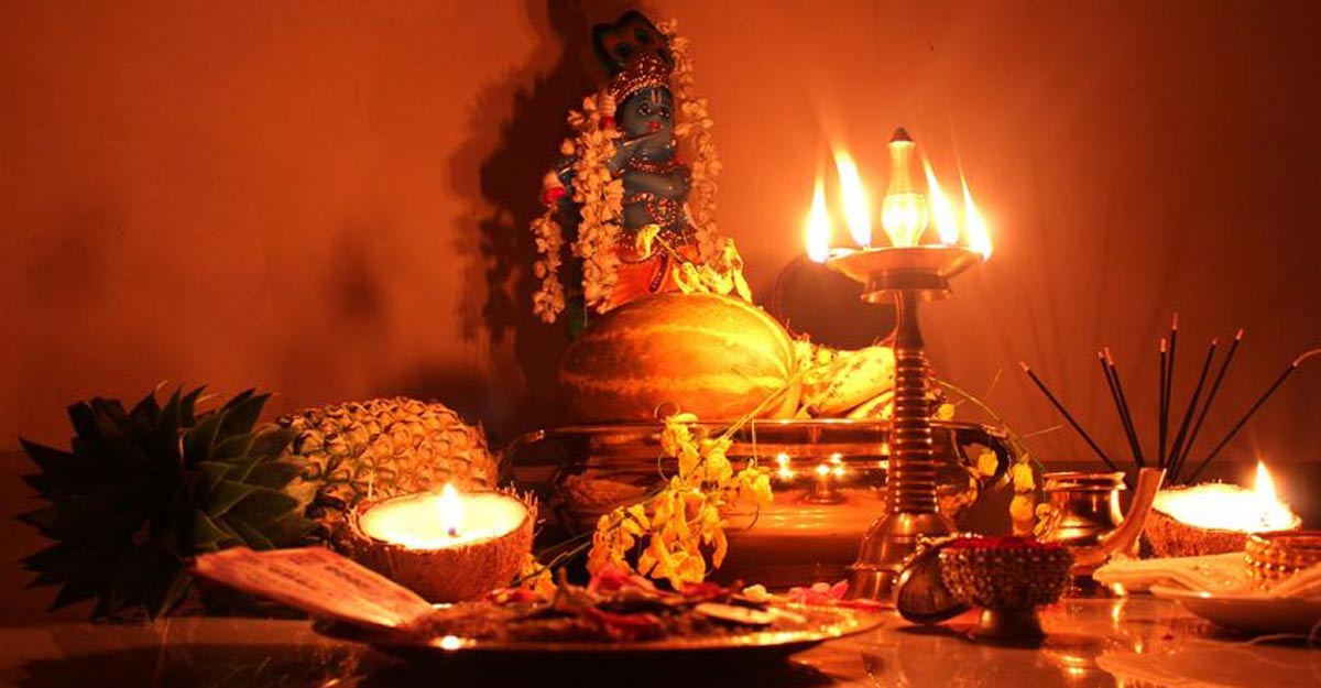Arranging Vishu Kani: How to keep things in the brassware for auspicious viewing