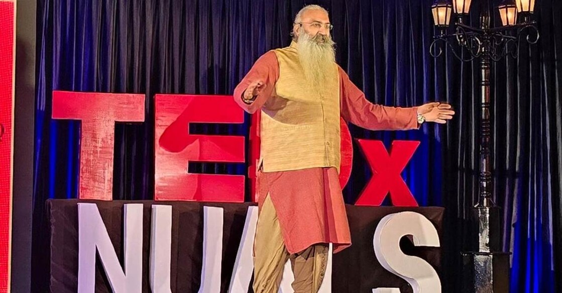 kriss-c Dr Kriss Venugopal speaking at TedX-NUALS 2024. Photo: Special arrangement