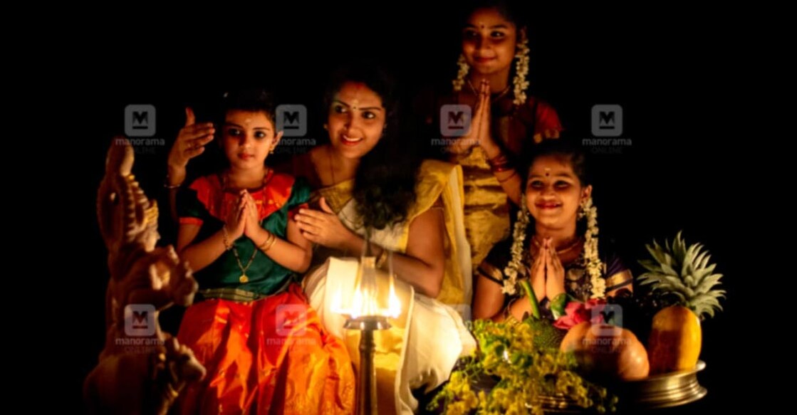 People invariably ensure that none of the required items is left out. Photo: Manorama