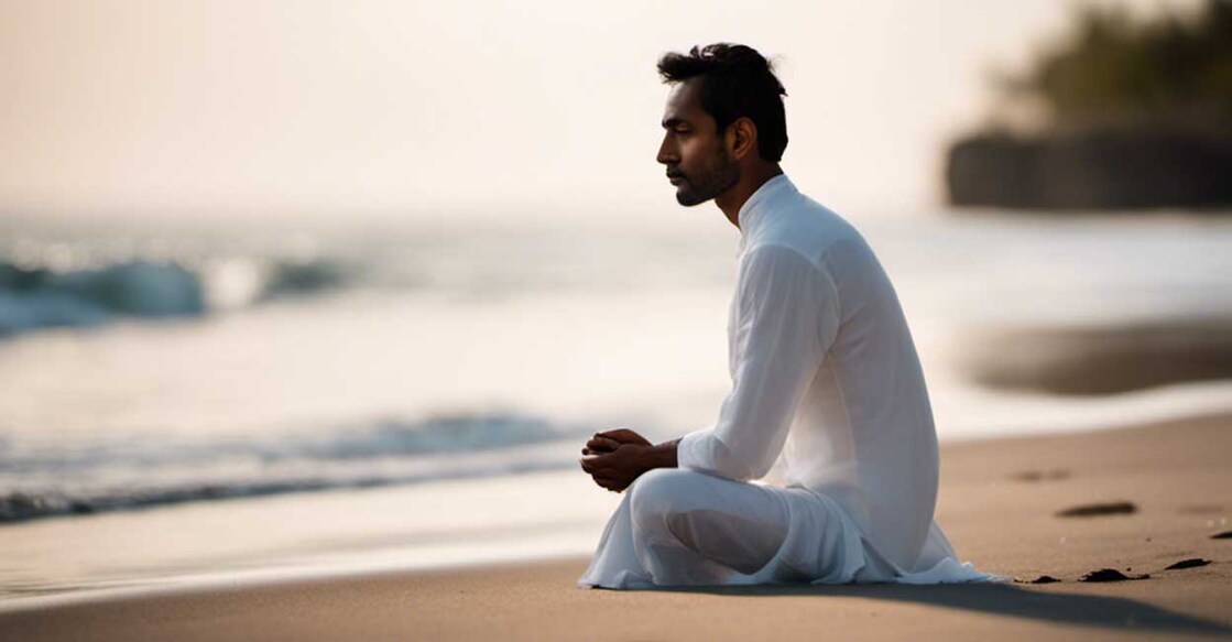 On the day of Shivarathri, devotees wake up early in the day, carry out ablution, put on clean attire and meditate. AI-generated image