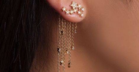 Chain drop earrings