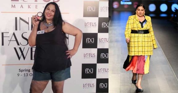 Being confidently curvaceous; plus-size model lights up ramp