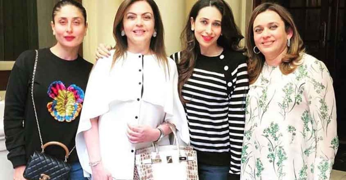 Pictures of Reliance Foundation Chairperson Nita Ambani's over 200-diamond encrusted HermÃ¨s Himalaya Birkin bag, worth over Rs 2.6 crore, has gone viral on the social media.  In the images posted on the social media, Nita Ambani is seen wearing a white ensemble and carrying the HermÃ¨s Himalaya Birkin Bag. Bollywood divas Karisma Kapoor and Kareena Kapoor Khan are also seen in the photograph.