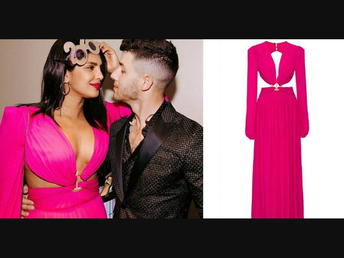 Guess how much Priyanka Chopra s New Year pink cut out gown cost