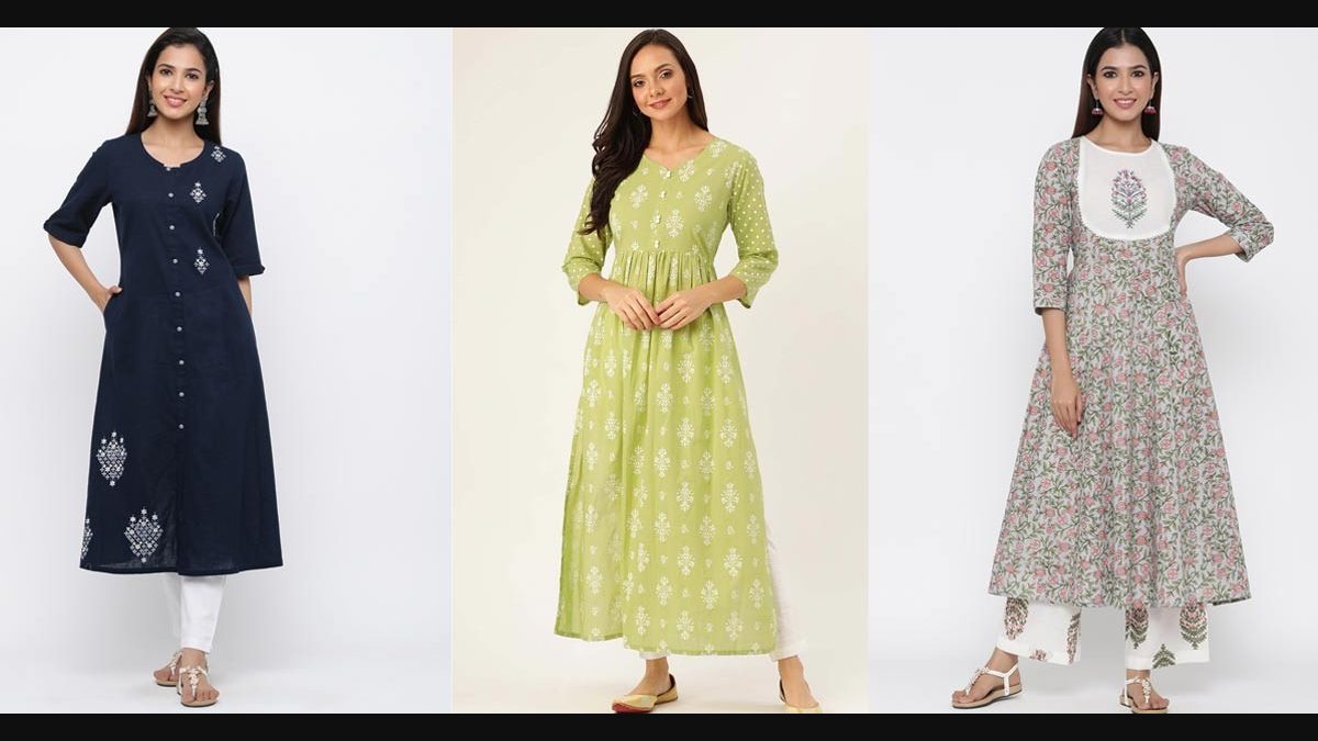 Top more than 73 kurtis for pear shaped body - POPPY