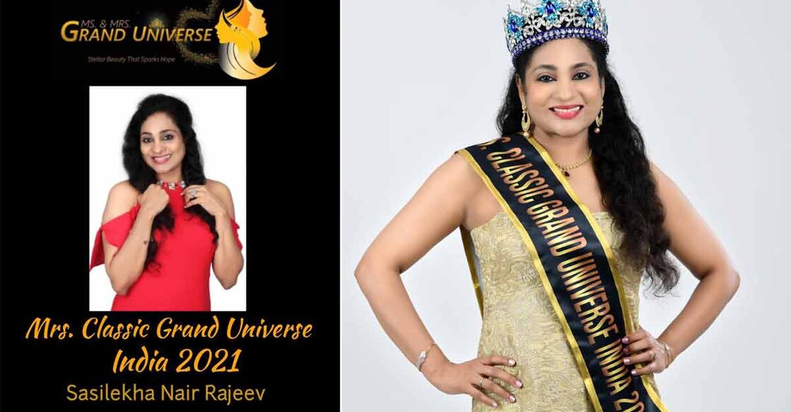 Dr Sasilekha Nair crowned Classic Mrs Grand Universe India 2021