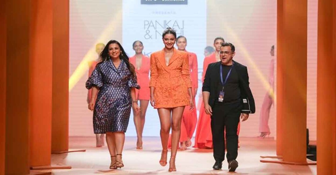 Ananya Panday recently walked the runway at the Lakme Fashion Week x FDCI for designer duo Pankaj and Nidhi. Photo: IANS