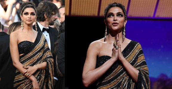 Deepika Padukone stuns in black as she makes her first appearance