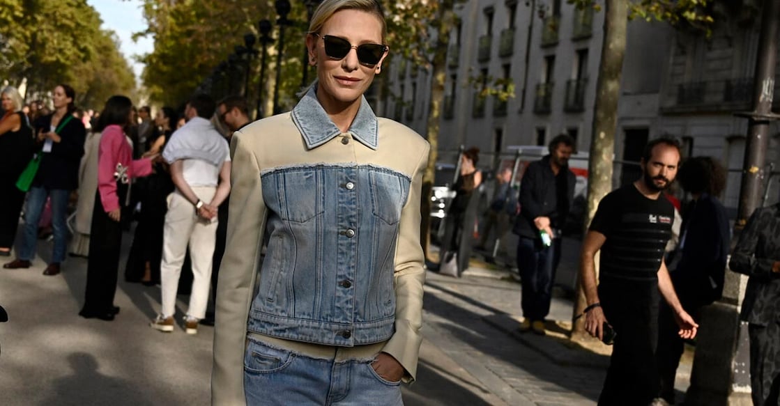 Australia-US actor Cate Blanchett arrives to attend Stella McCartney's show as part of the Womenswear Spring/Summer 2024 Paris Fashion Week in Paris on Monday. Photo: JULIEN DE ROSA / AFP