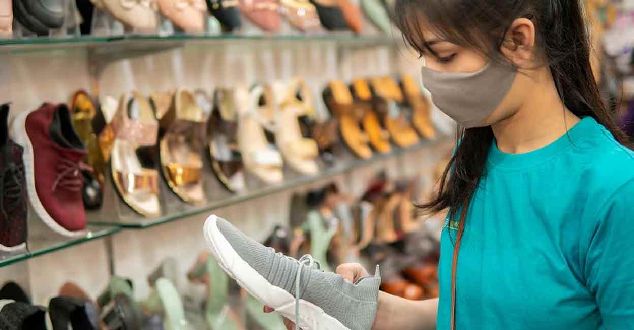 The ‘second-hand’ imported footwear is repaired for any defect after import before being sold in Indian markets. Photo: Bhupi/Istock.com