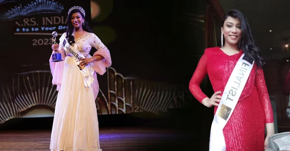 Dr Arpita Chinnu Sabu after wining econd runner-up position in the ‘Mrs India – Wings to Your Dreams’ competition . Photo: Special arrangement