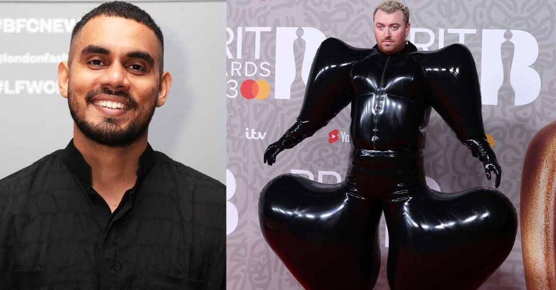 Combo image of Harri and Sam Smith at Brit Awards. Photo: AFP