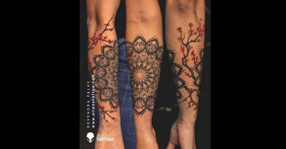 COKTAK 64 Sheets Large Black Arm Temporary Tattoos India | Ubuy
