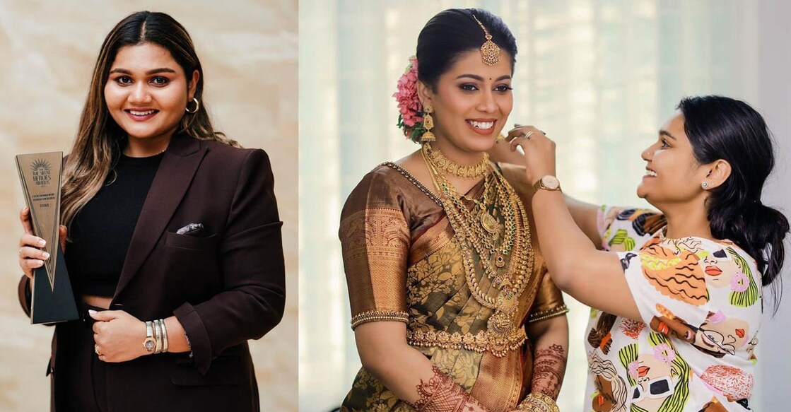 Aishwarya Karayil reveals five of her favourite bridal looks that she has worked on. Photo: Instagram/ aishwaryakarayilofficial